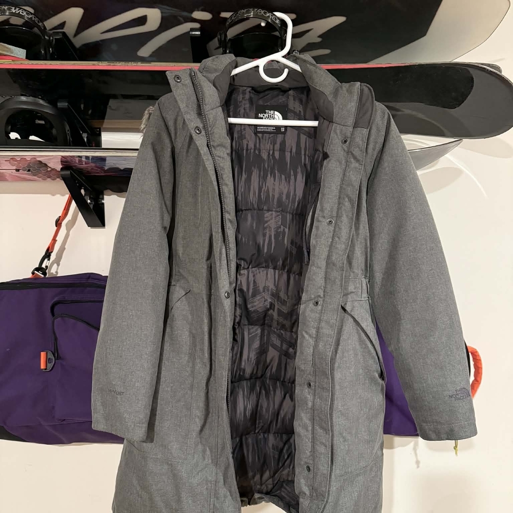 The North Face Gray Hooded Coat